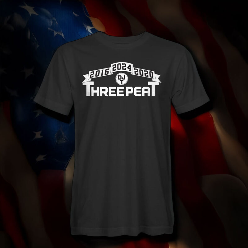 Trump Threepeat T-Shirt: Show Your Support for the 2016, 2020, and 2024 Elections 8 2016 2024 2020 Trump Threepeat T-Shirt
