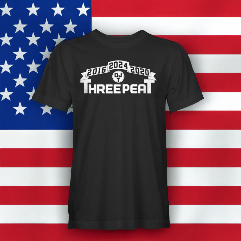 Trump Threepeat T-Shirt: Show Your Support for the 2016, 2020, and 2024 Elections 7 2016 2024 2020 Trump Threepeat T-Shirt