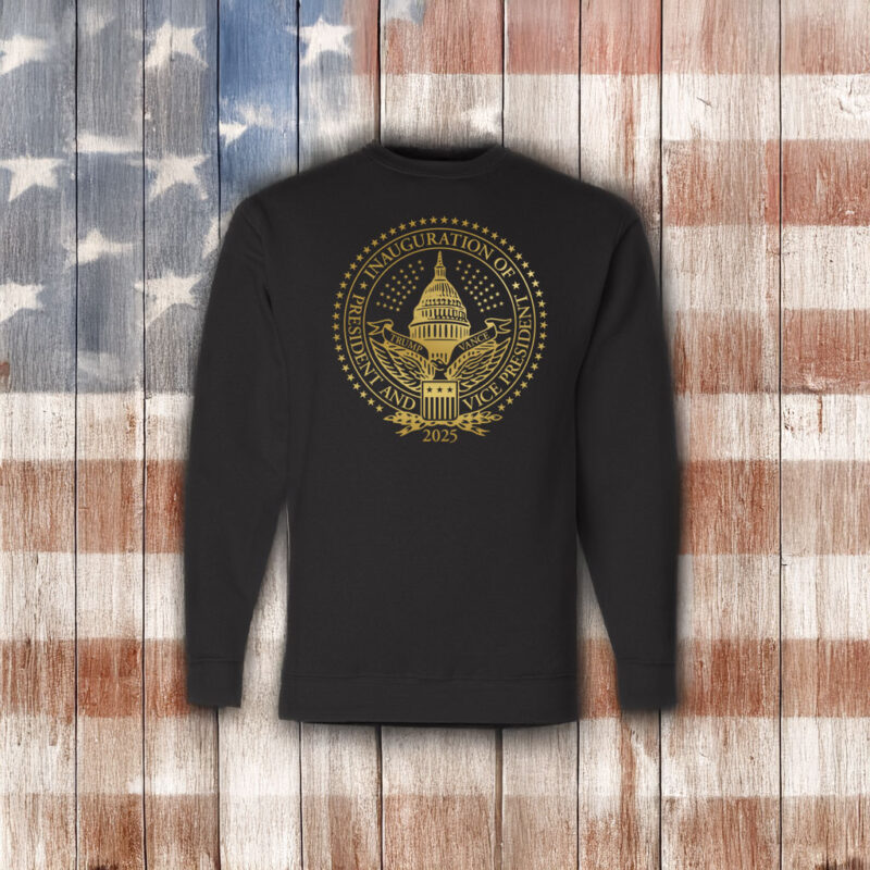 2025 Trump Inaugural Seal Black Crewneck Fleece Sweatshirt 8 2025 Trump Inaugural Seal Black Crewneck Fleece Sweatshirt