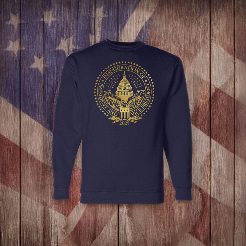 2025 Trump Inaugural Seal Navy Crewneck Fleece Sweatshirt 7 2025 Trump Inaugural Seal Navy Crewneck Fleece Sweatshirt