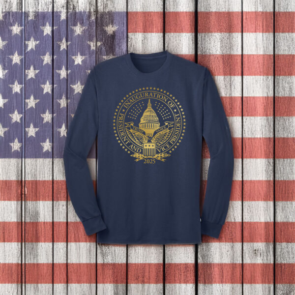 2025 Trump Inaugural Seal Navy Long Sleeve T-Shirt