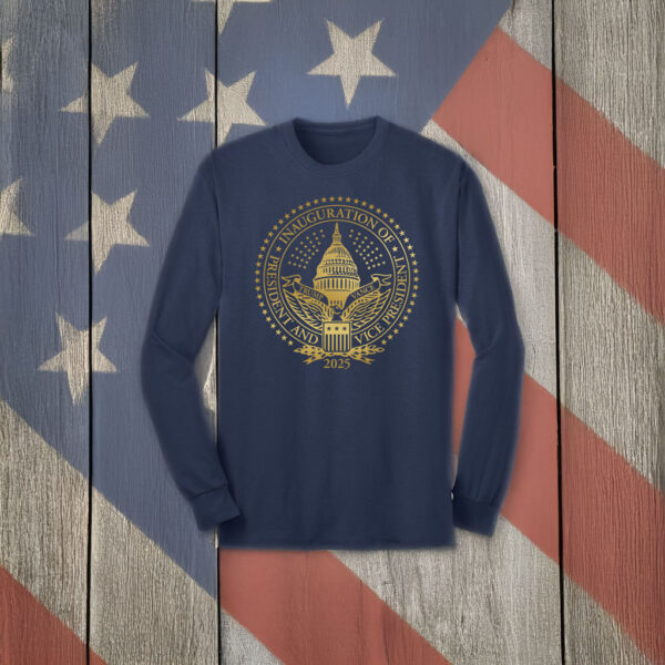 2025 Trump Inaugural Seal Navy Long Sleeve T-Shirt