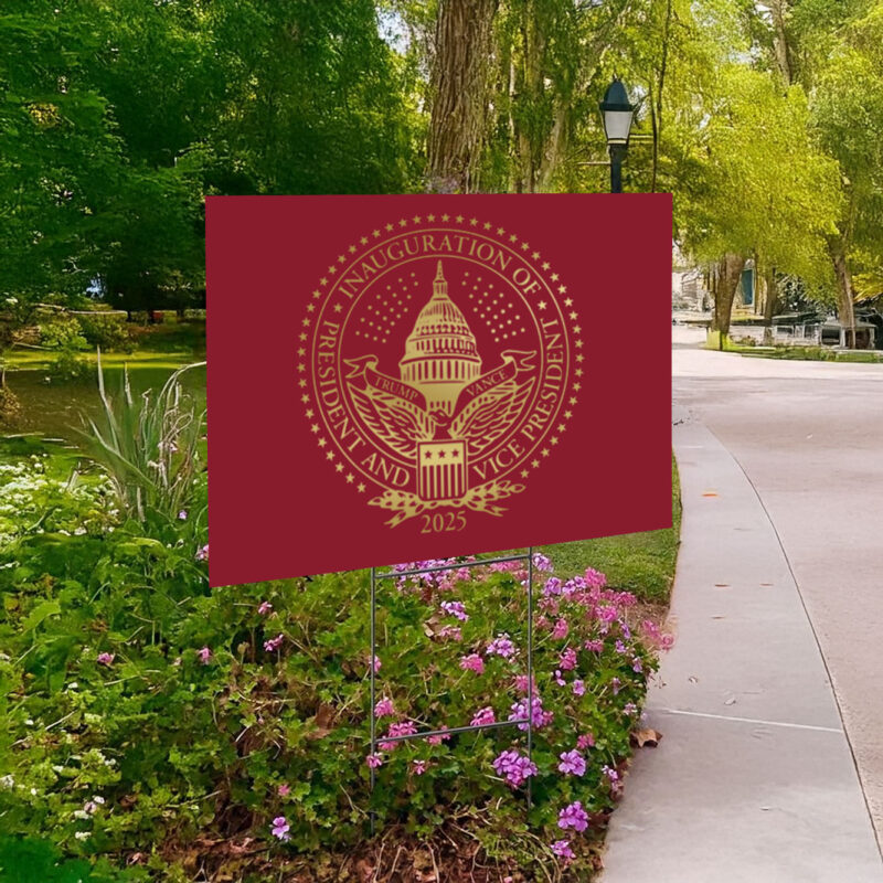 2025 Trump Inaugural Seal Red Yard Sign 10 2025 Trump Inaugural Seal Red Yard Sign