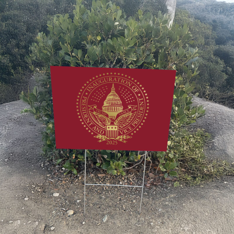 2025 Trump Inaugural Seal Red Yard Sign 9 2025 Trump Inaugural Seal Red Yard Sign