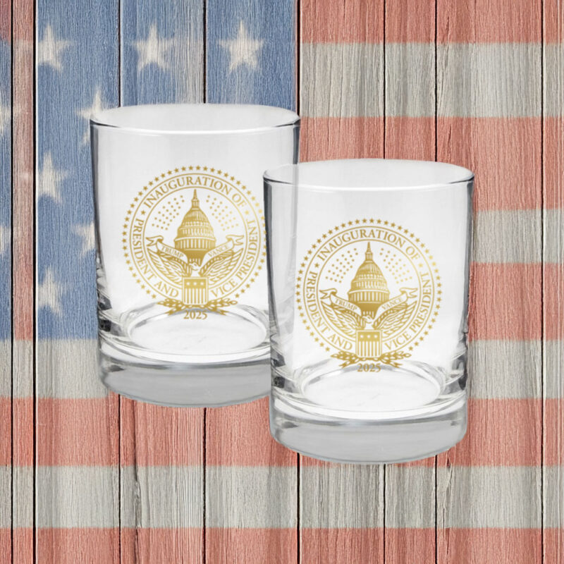 2025 Trump Inaugural Seal Whiskey Glasses 8 2025 Trump Inaugural Seal Whiskey Glasses