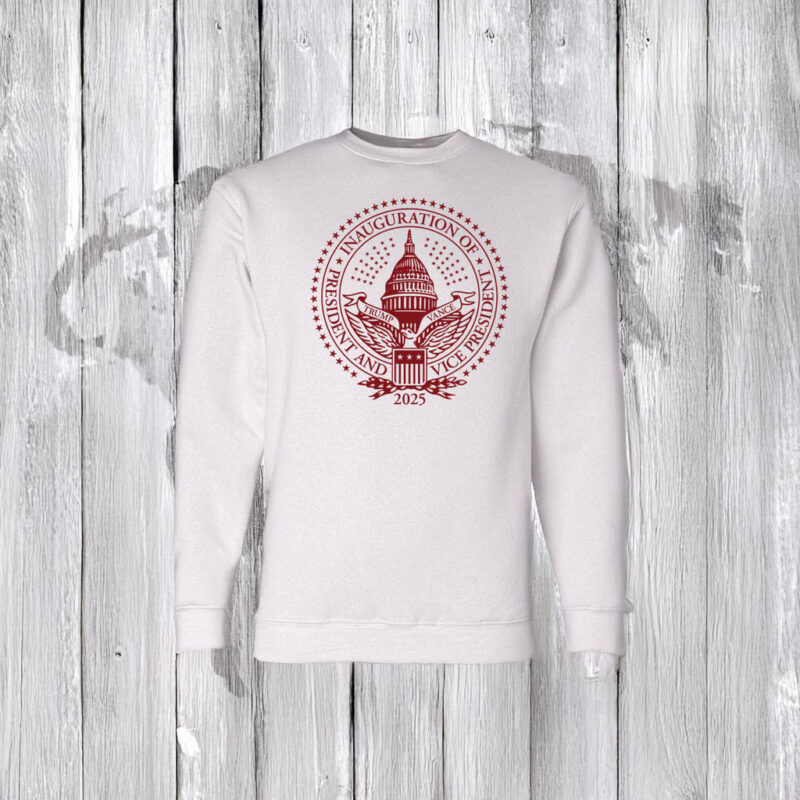 2025 Trump Inaugural Seal White Crewneck Fleece Sweatshirt 8 2025 Trump Inaugural Seal White Crewneck Fleece Sweatshirt