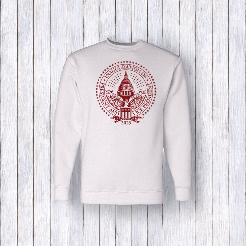 2025 Trump Inaugural Seal White Crewneck Fleece Sweatshirt 7 2025 Trump Inaugural Seal White Crewneck Fleece Sweatshirt