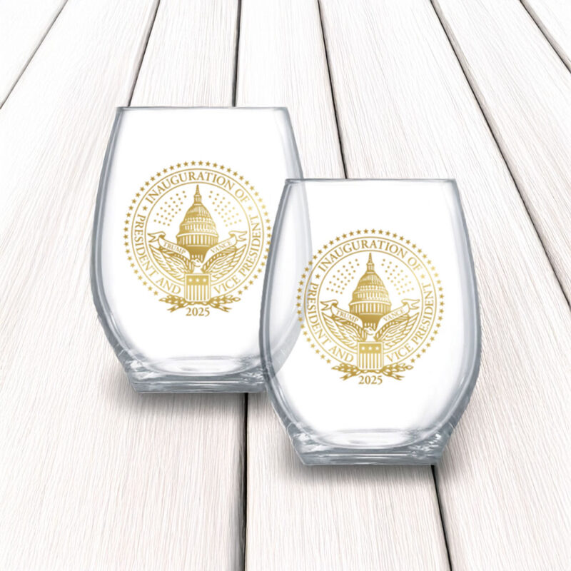 2025 Trump Inaugural Seal Wine Glasses 7 2025 Trump Inaugural Seal Wine Glasses