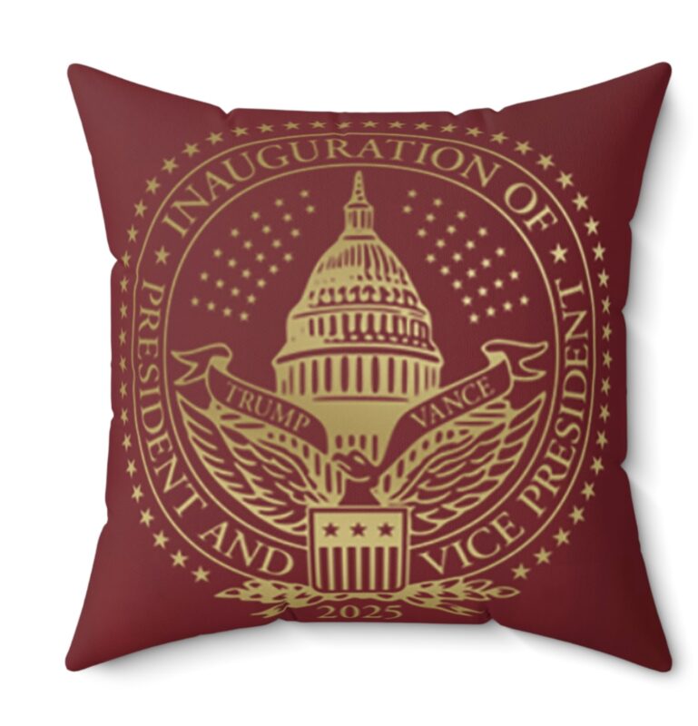Celebrate the 2025 Inauguration with Our Exclusive Trump Spun Polyester Square Pillow 6 2025 Trump Inaugural Spun Polyester Square Pillow