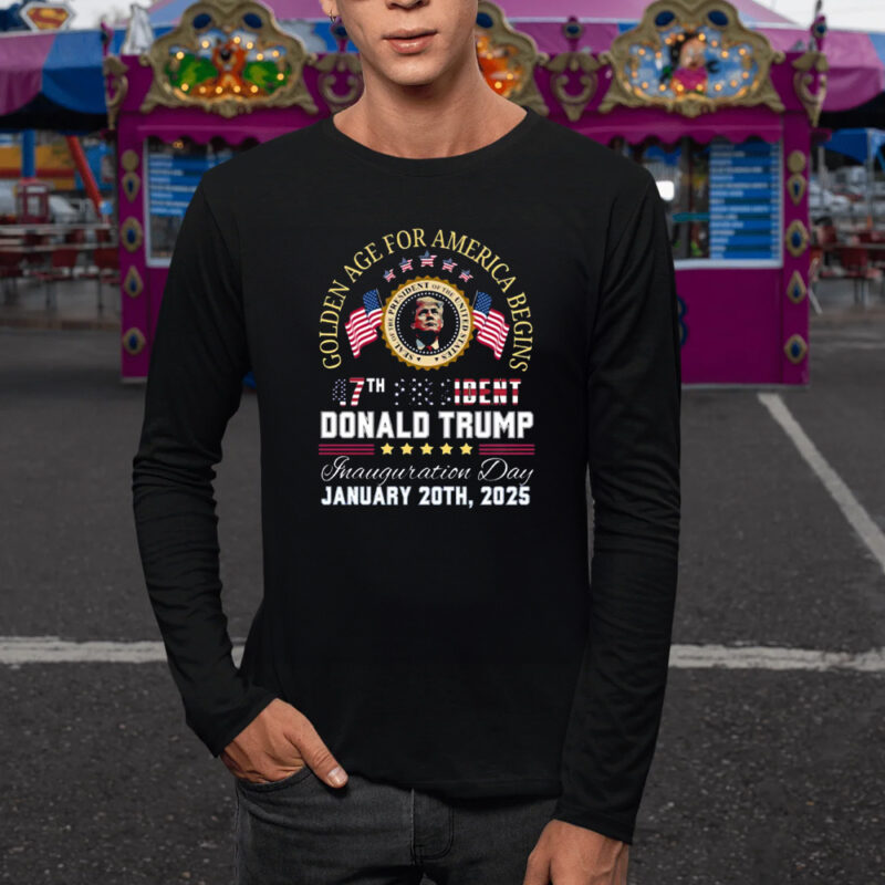 Trump 47th President Inauguration Day 2025: Digital Golden Age Begins 9 Digital Golden Age For America Begins, Trump 47 President, Trump Inauguration Day, January 20, 2025 T-Shirt1