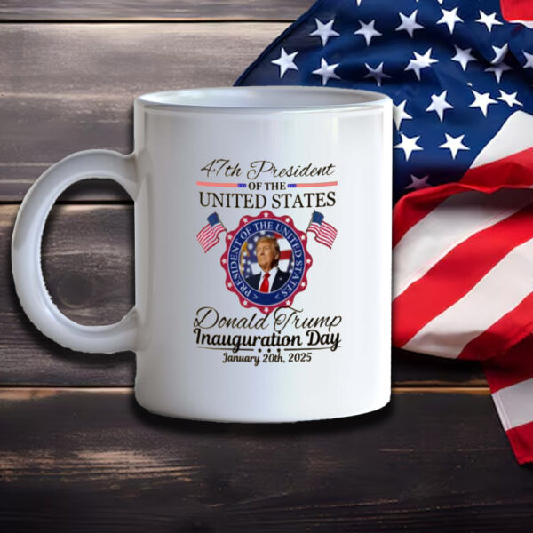 Donald Trump Inauguration Day 2025 Mug, Trump Vance 2025 Mug, 47th US President Inauguration Mug3