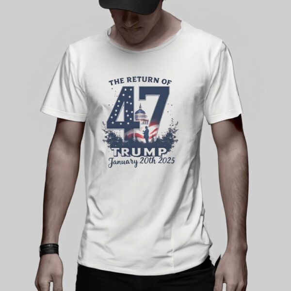 Donald Trump Inauguration, Trump 47th President Of United States T-Shirt3