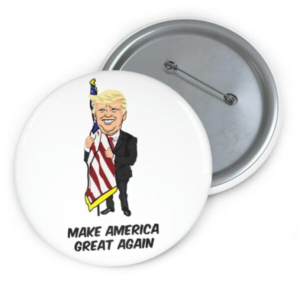 Donald Trump Make America Great Again President Flag Custom Pin Buttons1