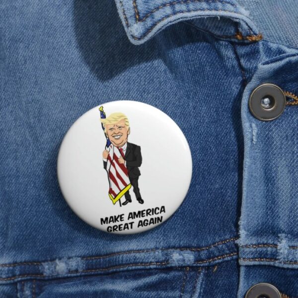 Donald Trump Make America Great Again President Flag Custom Pin Buttons2