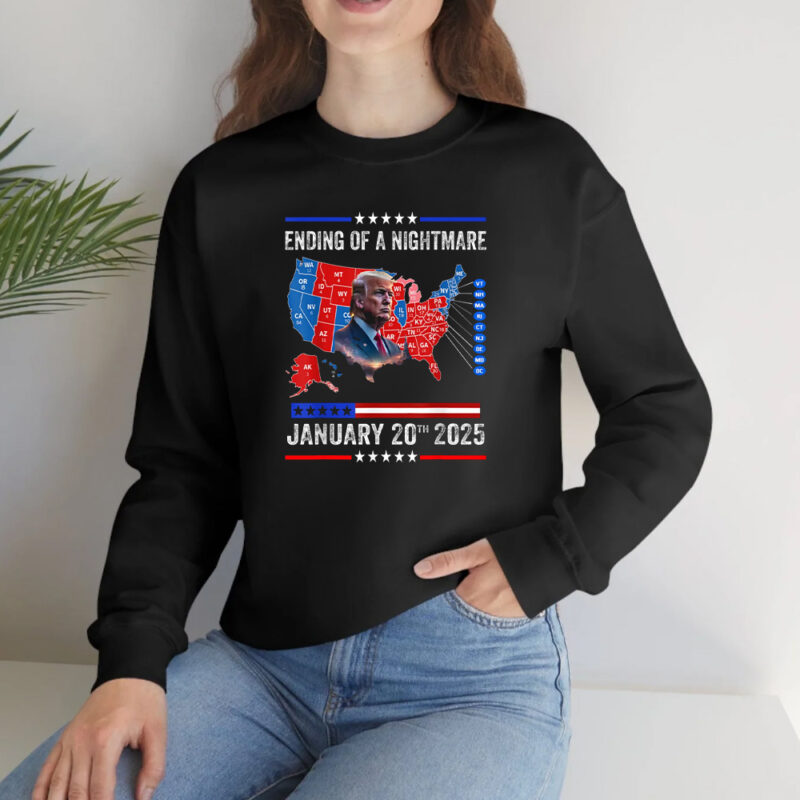 Trump Won Inauguration Day 2025: End the Nightmare T-Shirt 10 Ending of a Nightmare Shirt, Trump Won Inauguration Day 2025 T-Shirt2