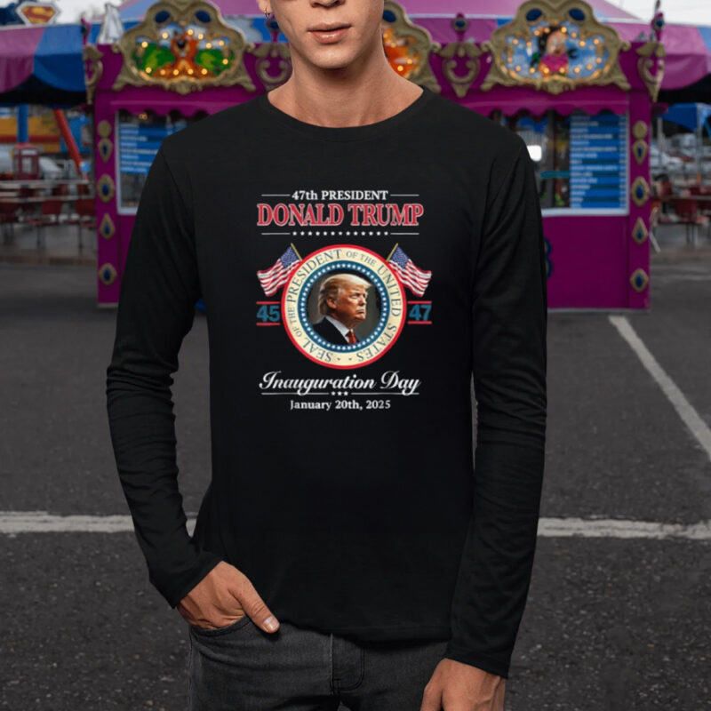 Celebrate the 47th Inauguration Day with President Trump's Official 2025 USA Flag T-Shirt 9 President Donald Trump Inauguration Day 2025 47Th Usa Flag T-Shirt1