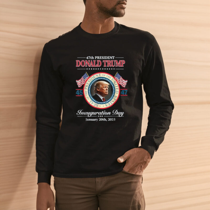 Celebrate the 47th Inauguration Day with President Trump's Official 2025 USA Flag T-Shirt 11 President Donald Trump Inauguration Day 2025 47Th Usa Flag T-Shirt3
