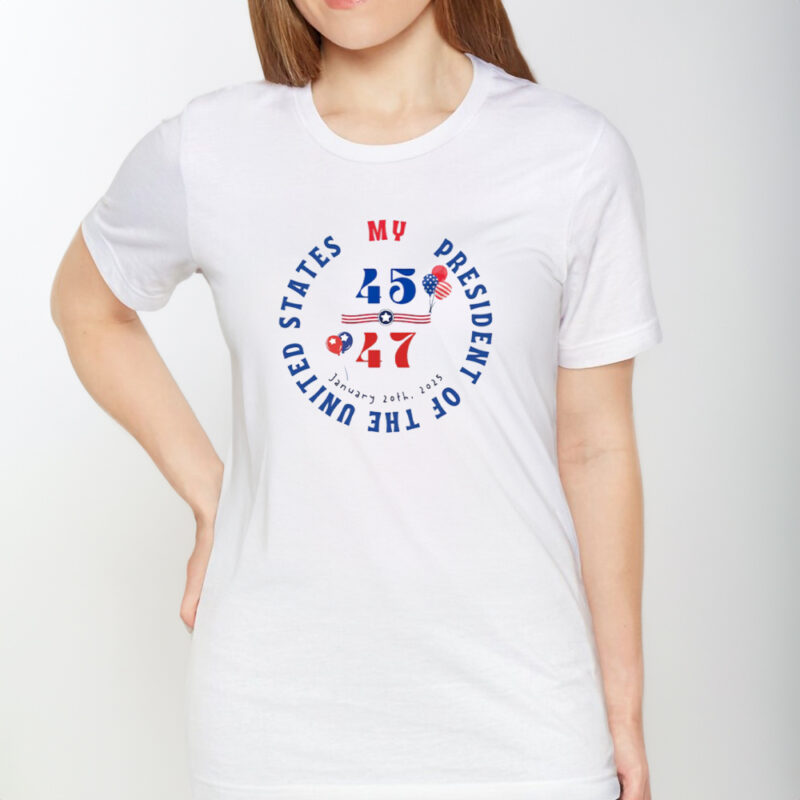 Celebrate Inauguration Day with the Official Trump 45 47 Republican T-Shirt 8 Republican Shirt, Inauguration Day, Trump 45 47 T-shirt