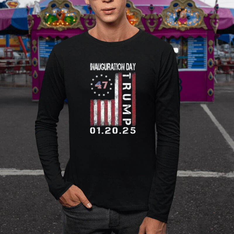 Celebrate the 47th Presidency: Trump Inauguration Day 2025 USA Flag T-Shirt 9 The Trump Inauguration Day 2025 47th President USA Flag T-Shirt1