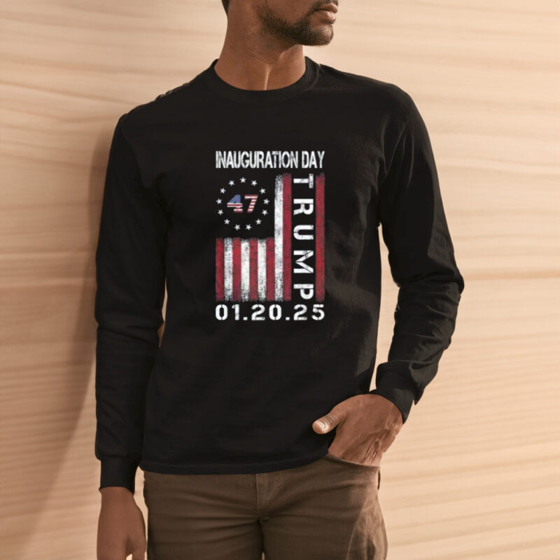 Celebrate the 47th Presidency: Trump Inauguration Day 2025 USA Flag T-Shirt 11 The Trump Inauguration Day 2025 47th President USA Flag T-Shirt3