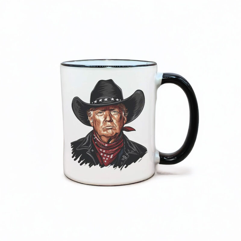 Trump 2024 President Cowboy Outlaw Flag Coffee Mug: Show Your Support with Style 6 Trump 2024 President Cowboy Outlaw Flag Coffee Mug