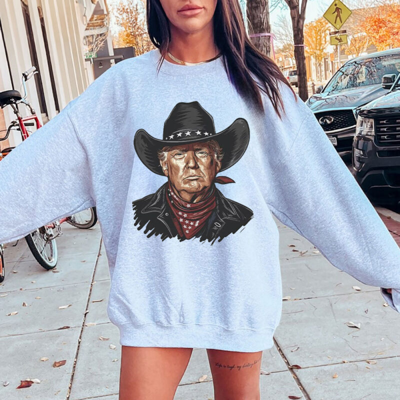 Trump 2024: Cowboy Outlaw Flag T-Shirt for True Patriots 13 Trump 2024 President Cowboy Outlaw Flag T-Shirt
