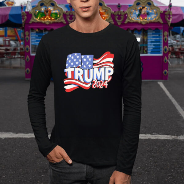 Trump 2024 USA flag shirt1