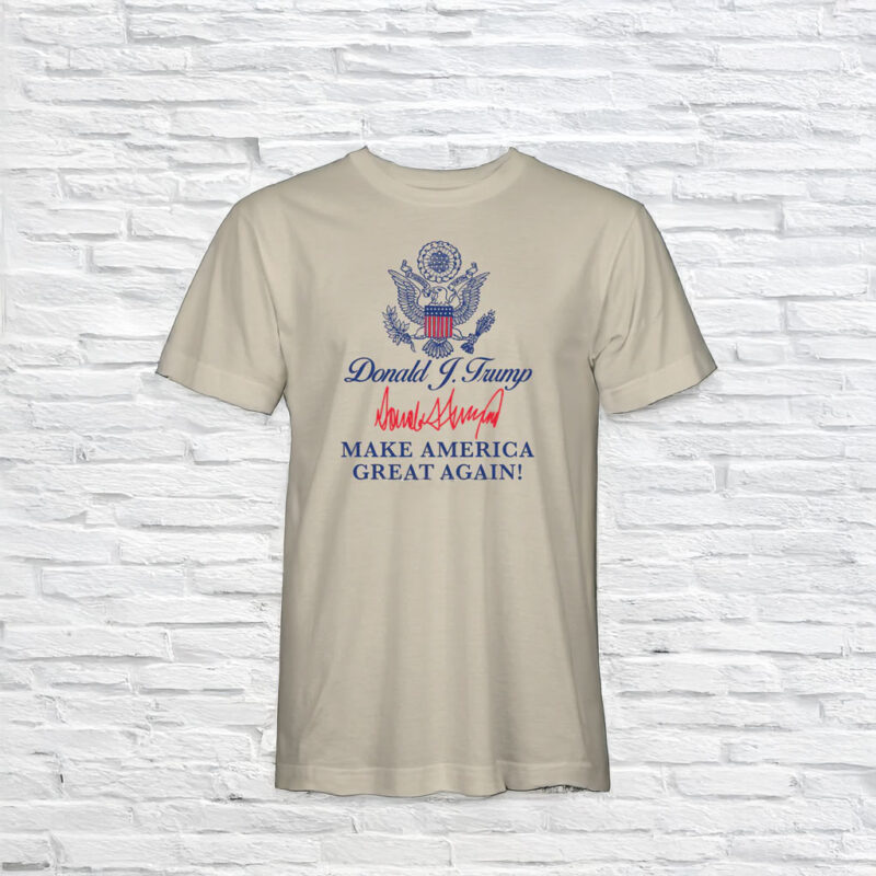 Trump 2025: Make America Great Again Signature T-Shirt 8 Trump 2025 Signature Make America Great T-Shirt