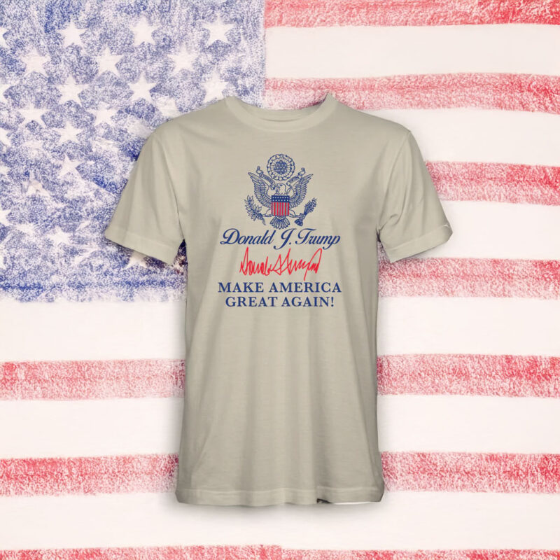 Trump 2025: Make America Great Again Signature T-Shirt 7 Trump 2025 Signature Make America Great T-Shirt