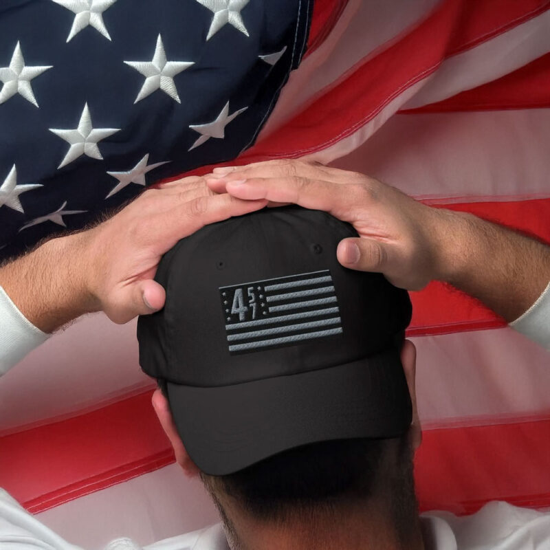Trump 45 47 Never Surrender Flag Trucker Cap 4 Trump 45 47 Never Surrender Flag Hat, Trucker Cap