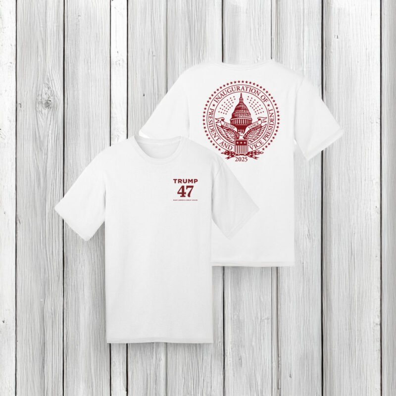 Trump 47 Inaugural Seal White T-Shirt 8 Trump 47 Inaugural Seal White T-Shirt