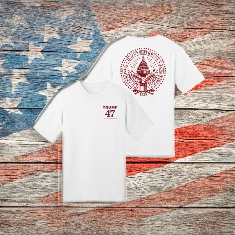 Trump 47 Inaugural Seal White T-Shirt 9 Trump 47 Inaugural Seal White T-Shirt