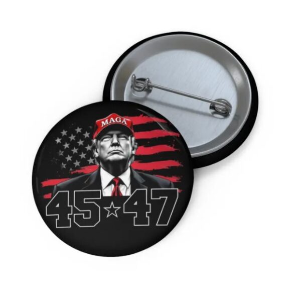 Trump 47 Pin Button, Trump Vance Pin1