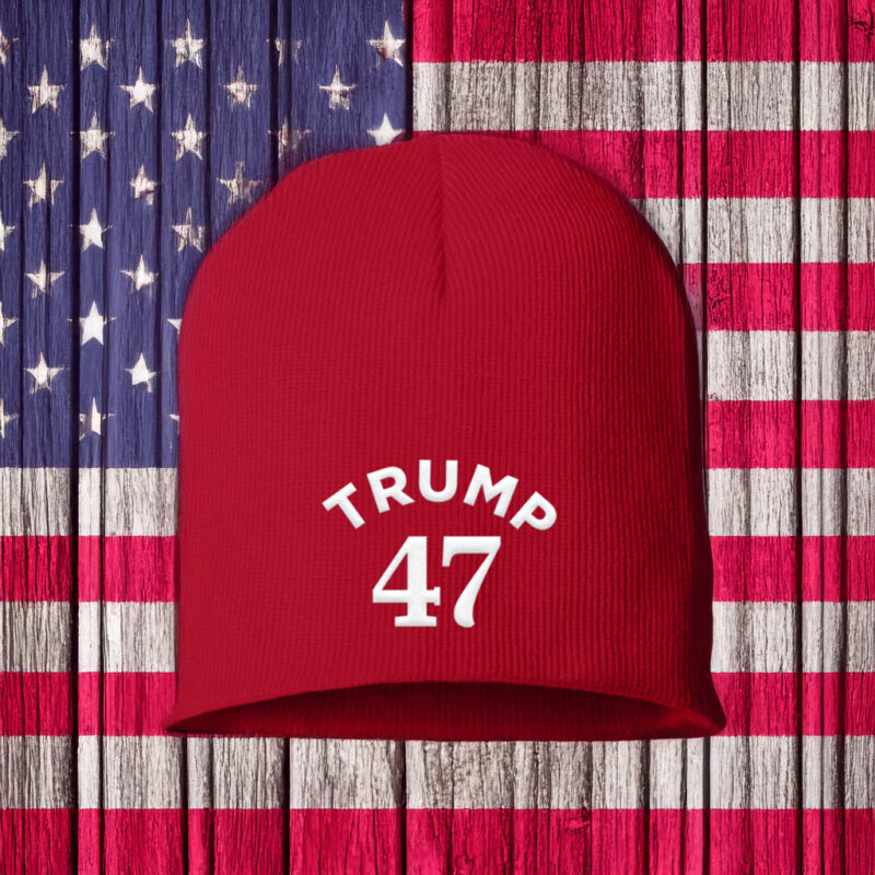 Trump 47 Red Knit Beanie 6 Trump 47 Red Knit Beanie