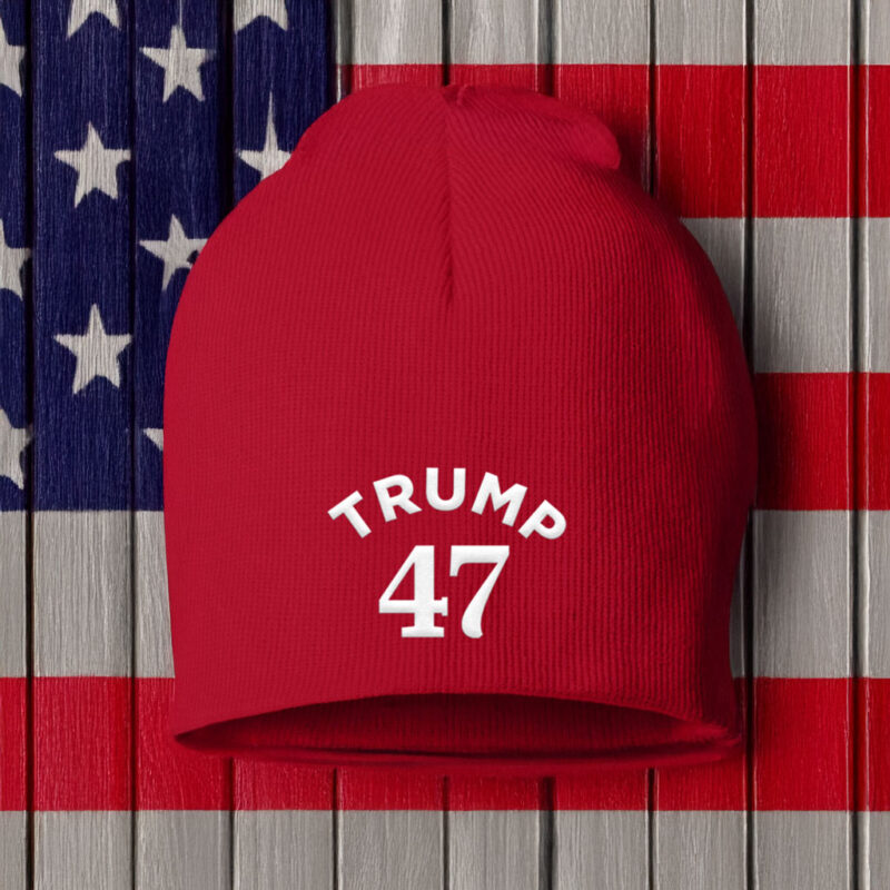 Trump 47 Red Knit Beanie 7 Trump 47 Red Knit Beanie