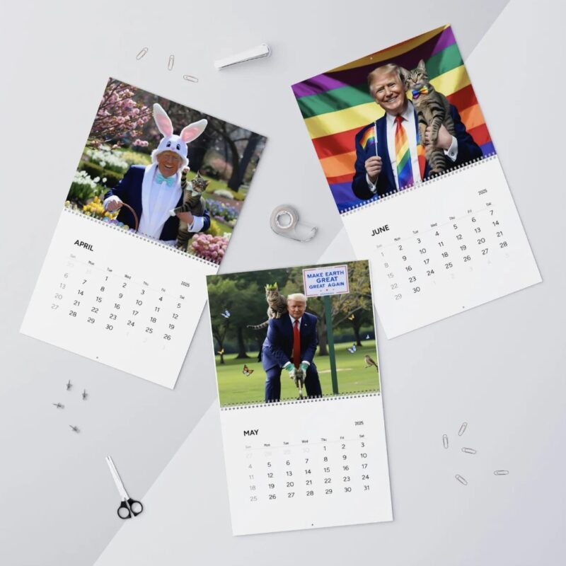 2025 Trump Calendar: Celebrate the Year with Trump and His Feline Companion 14 Trump Calendar 2025 All Season - Trump With Cat New Year Wall Calendar