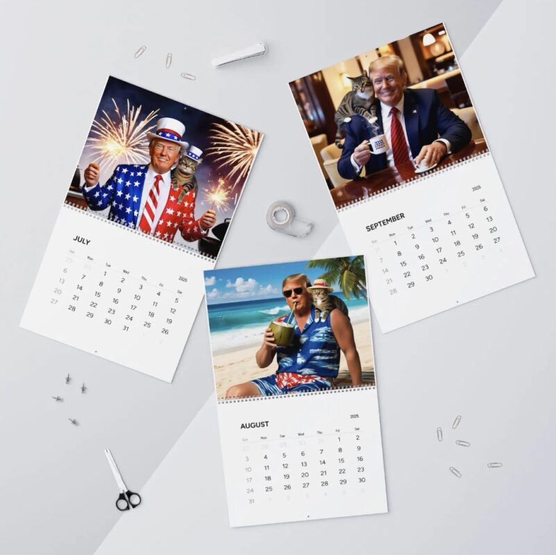 2025 Trump Calendar: Celebrate the Year with Trump and His Feline Companion 15 Trump Calendar 2025 All Season - Trump With Cat New Year Wall Calendar
