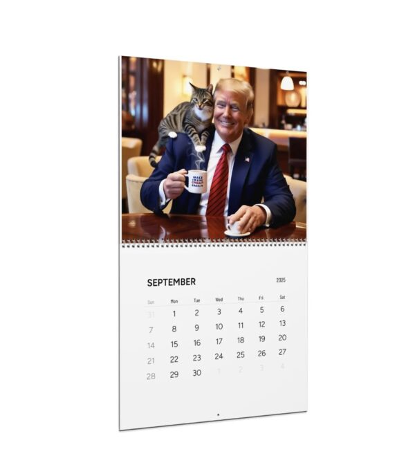 Trump Calendar 2025 All Season - Trump With Cat New Year Wall Calendar