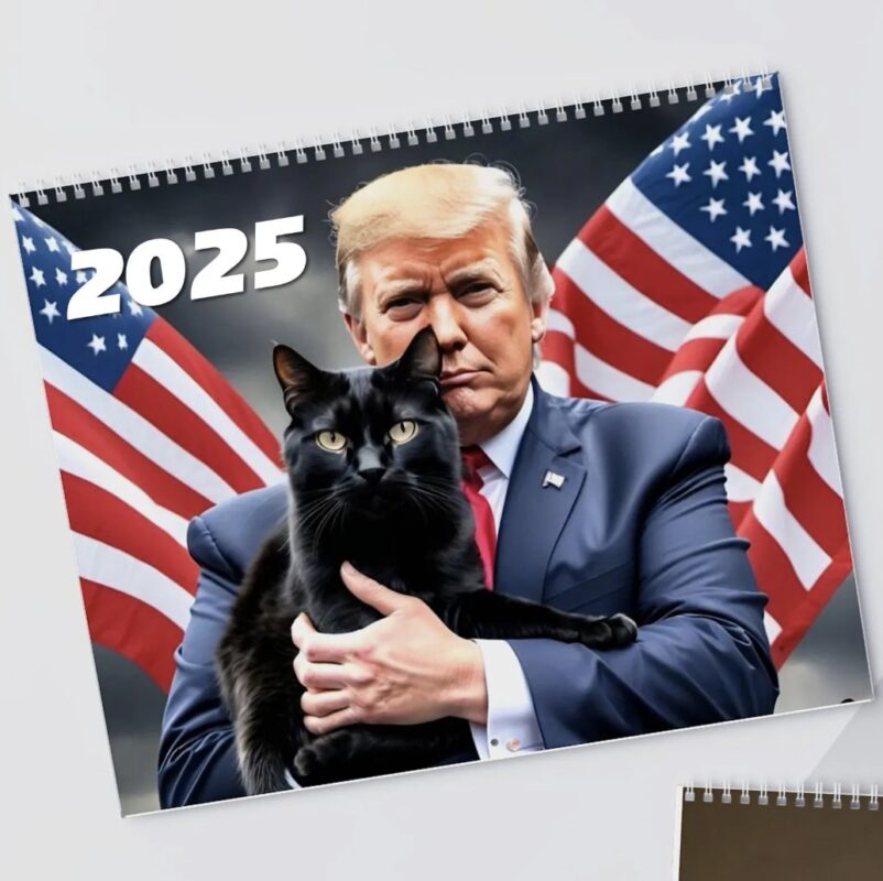 2025 Trump Calendar: Celebrate the Year with Trump and His Feline Companion 19 Trump Calendar 2025 All Season - Trump With Cat New Year Wall Calendar
