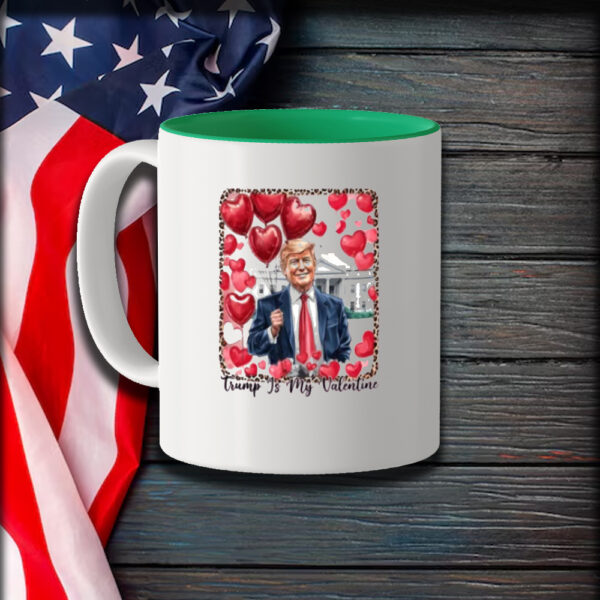 Trump Heart Balloons Mug, Valentine's Day Gift, Trump Is My Valentine Mug1