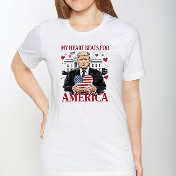 Trump My Heart Beats for America T-Shirts