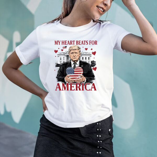 Trump My Heart Beats for America T-Shirts2