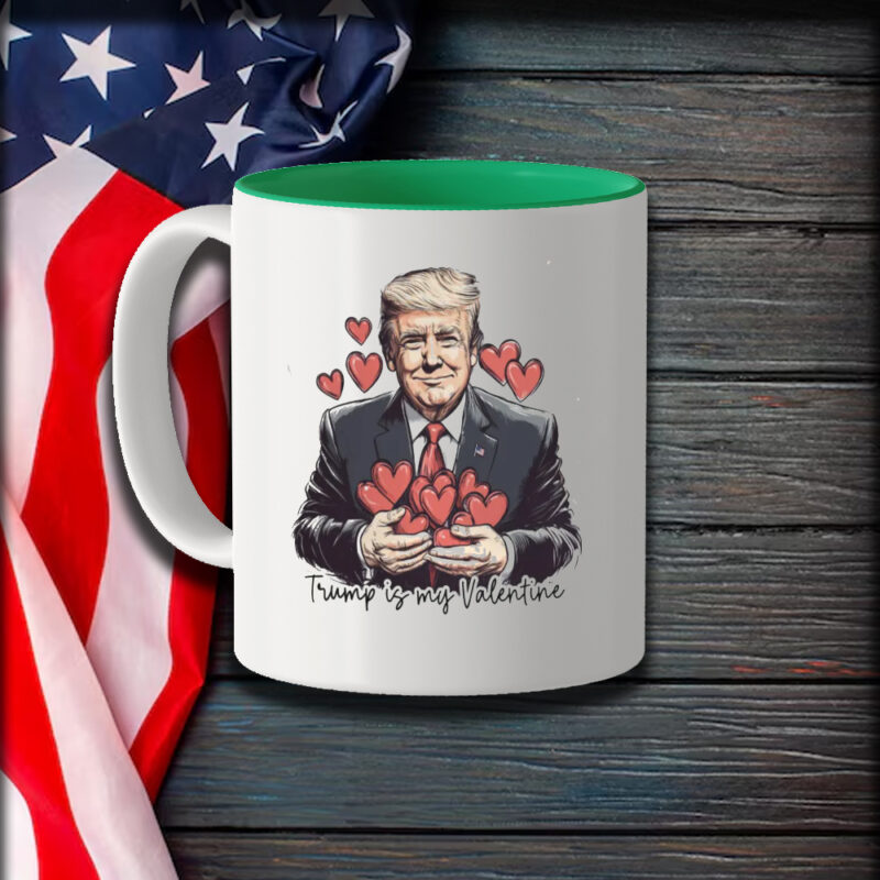 Trump is my Valentine: Retro Valentine's Day Mug 9 Trump is my valentine, Retro Valentine Mug1