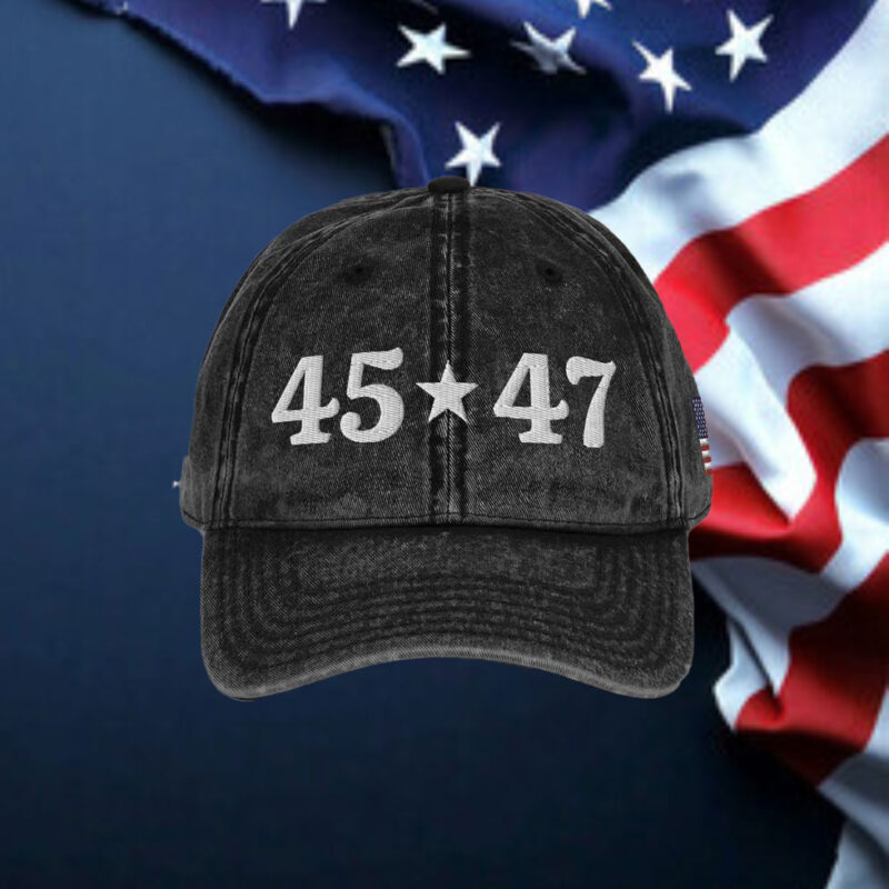 Patriotic Pride: 45 47 Trump Star Hat with American Flag 8 45-47-Trump-Hat-Star-Hat-American-Flag-Hat