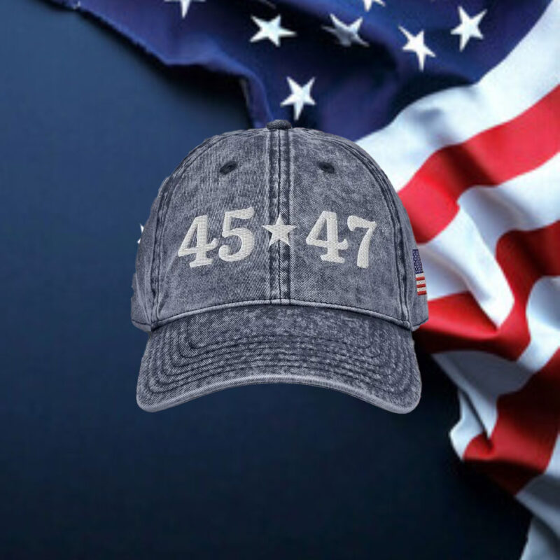 Patriotic Pride: 45 47 Trump Star Hat with American Flag 9 45-47-Trump-Hat-Star-Hat-American-Flag-Hat1