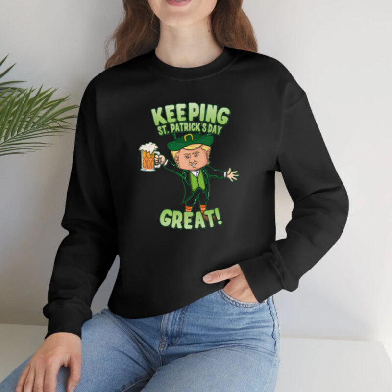 Celebrate St. Patrick's Day with Donald Trump: Keep It Great with Our Unisex Cotton T-Shirt 10 Donald Trump Keeping St. Patrick's Day Great Leprechaun Unisex Cotton T-Shirt2