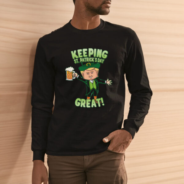 Donald Trump Keeping St. Patrick's Day Great Leprechaun Unisex Cotton T-Shirt3