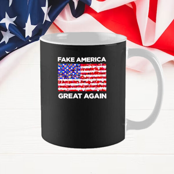 Fake America great again American flag Valentine’s day Mug
