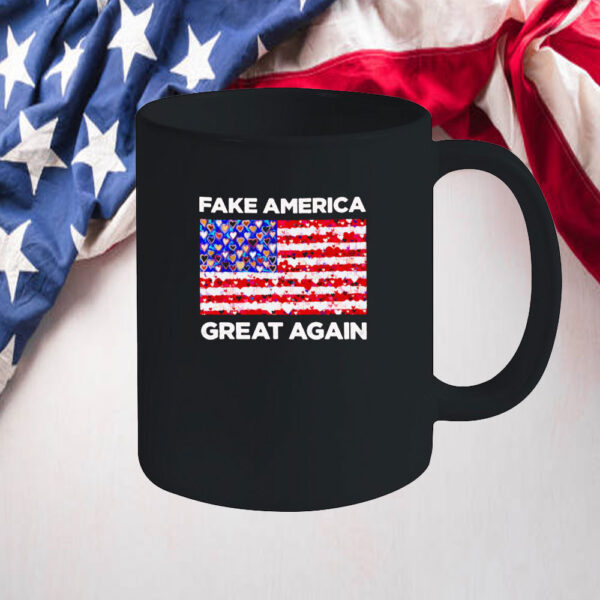 Fake America great again American flag Valentine’s day Mug