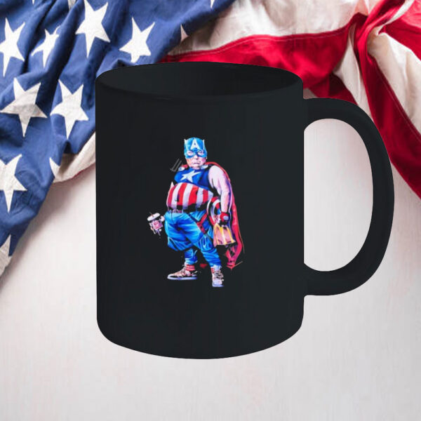 Fat Trump Captain America Mug